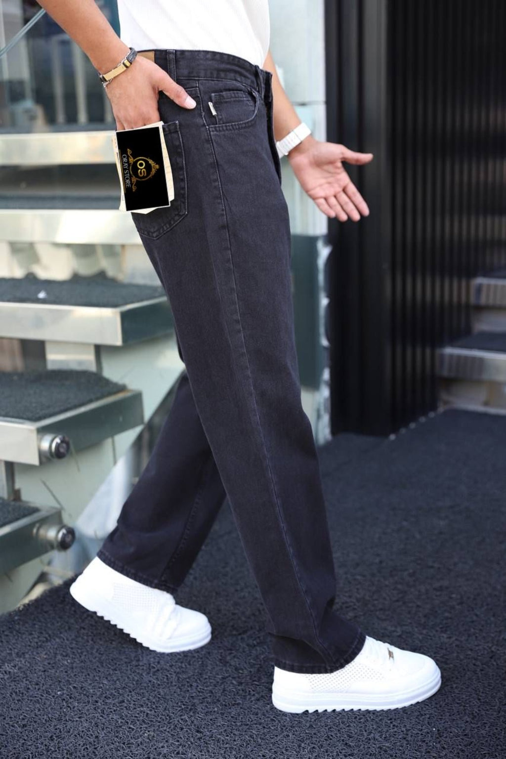 Füme Yıkamalı Baggy Pantolon