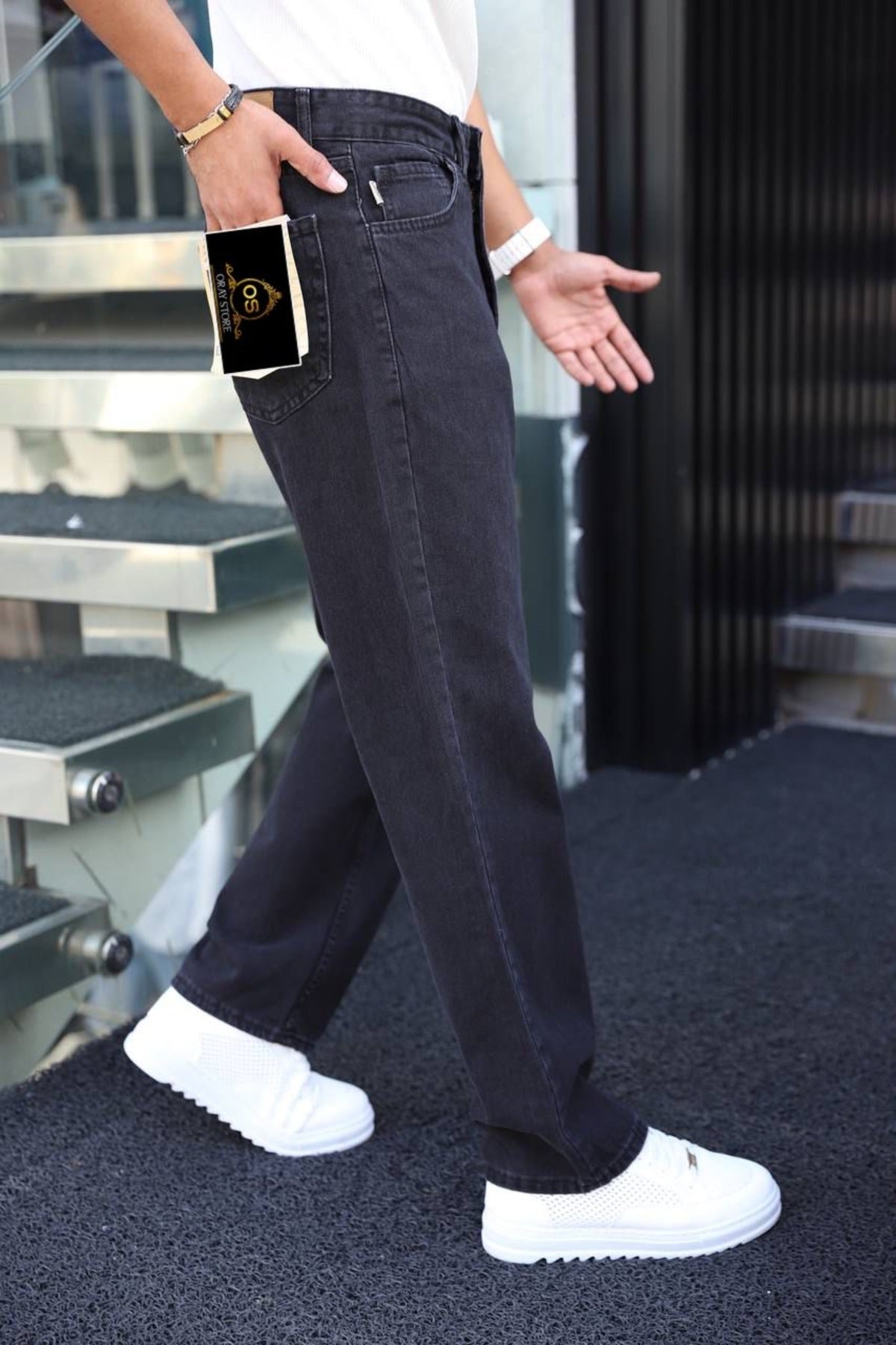 Füme Yıkamalı Baggy Pantolon