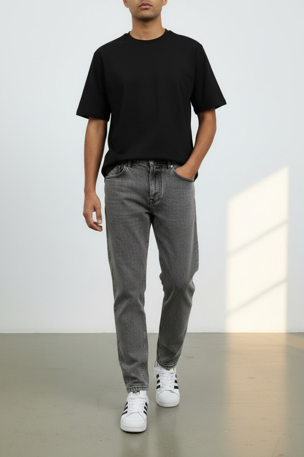 Erkek Boyfriend Kot Pantolon Rahat Kalıp Modern Kesim Günlük Şık Denim