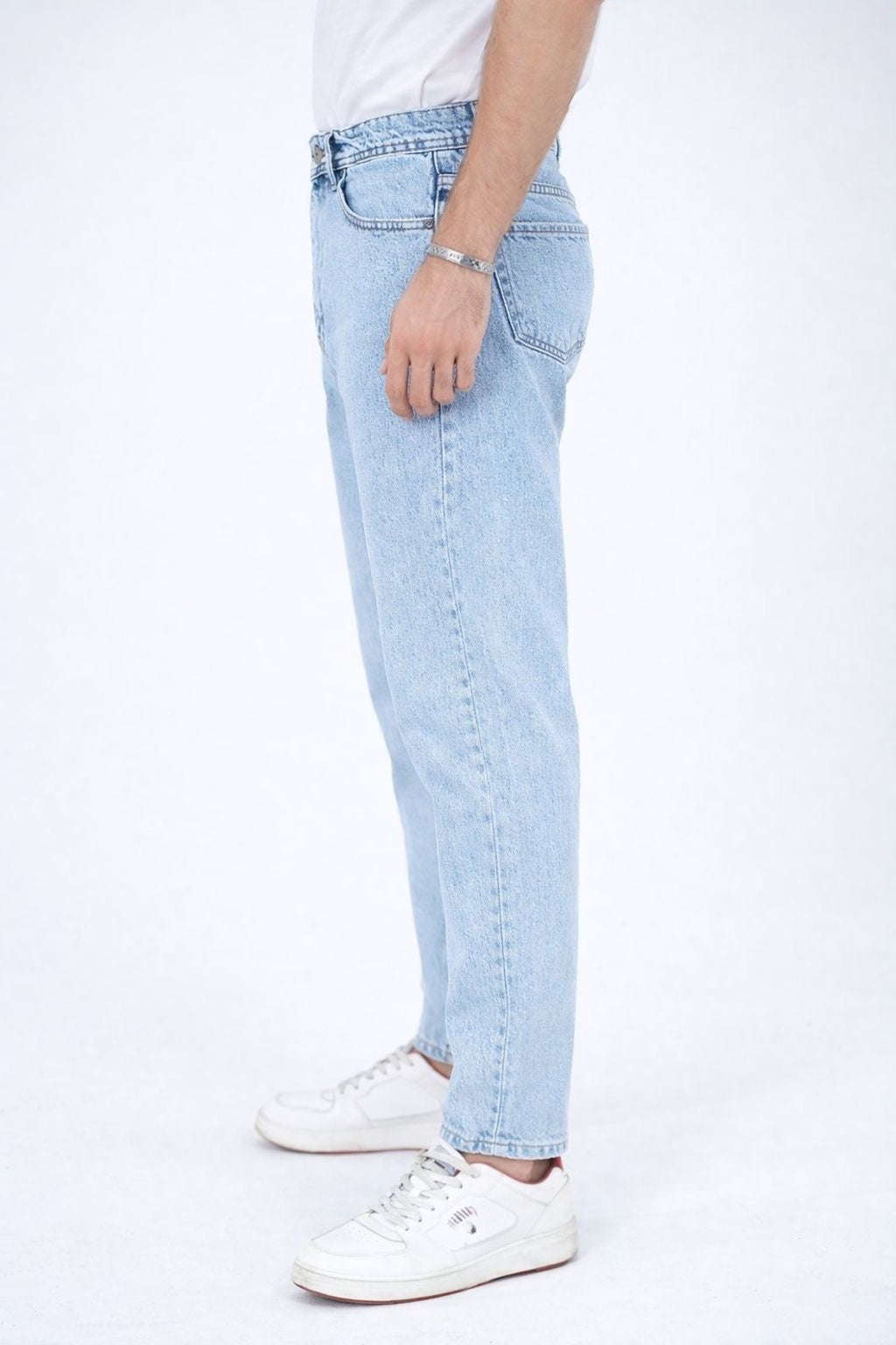 Erkek Rahat Kalıp Denim Pantolon Modern Kesim Günlük Şık Basic Kot