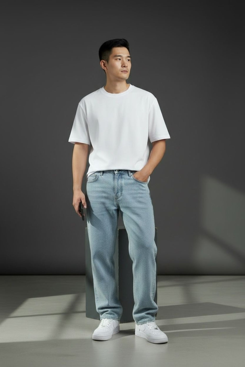 Erkek Yazlık Premium Baggy Fit Geniş Kesim Denim Kot Pantolon