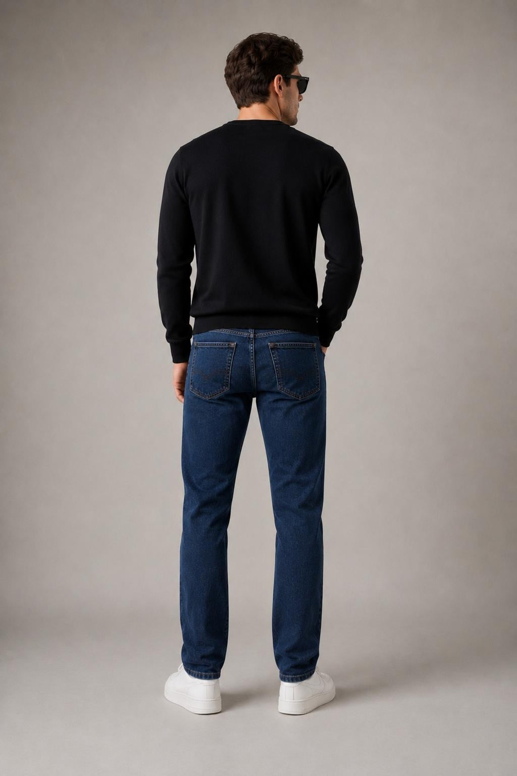 Erkek Kot Rengi Regular Kalıp Kot Pantolon Jeans