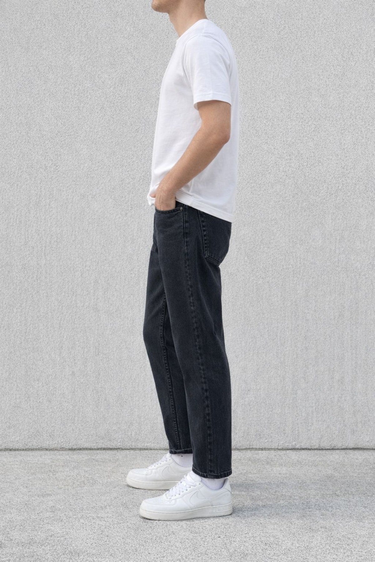 Erkek Rahat Kalıp Jean Pantolon Günlük Modern Kesim Denim Kot Pantolon