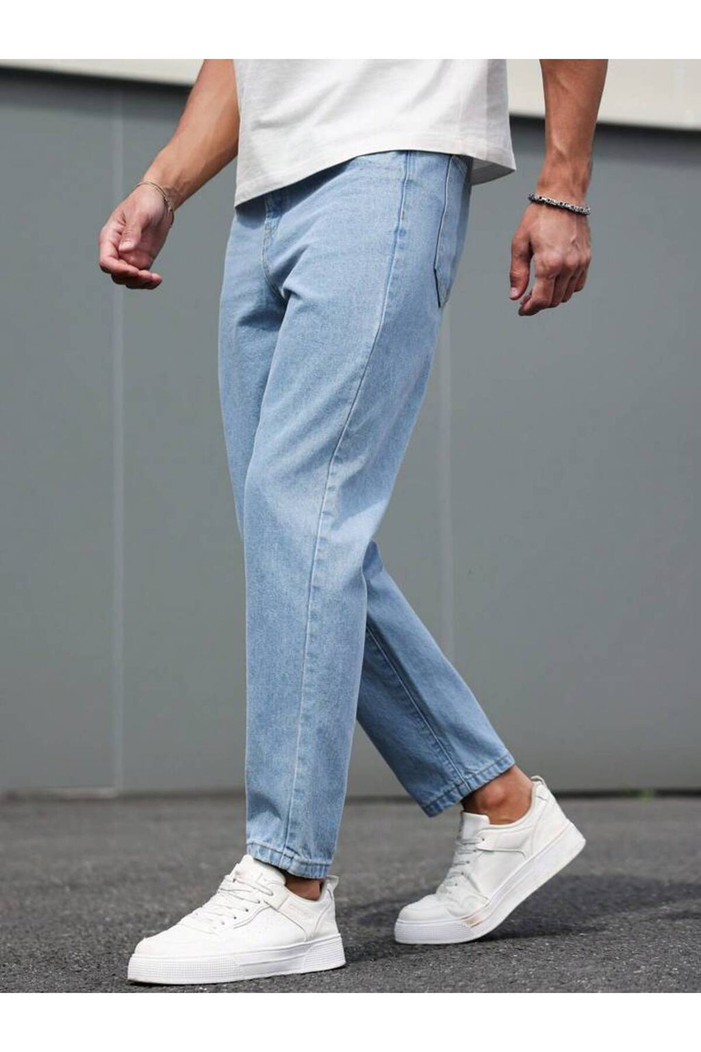 Erkek Boyfriend Jean Pantolon Günlük Rahat Bol Kalıp Denim Kot Salaş Tarz