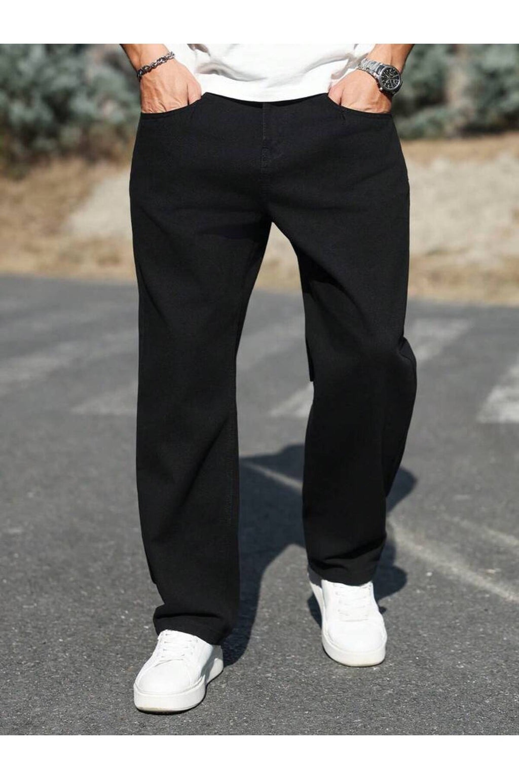 Erkek Yeni Sezon Baggy Fit Bol Kalıp Kot Pantolon