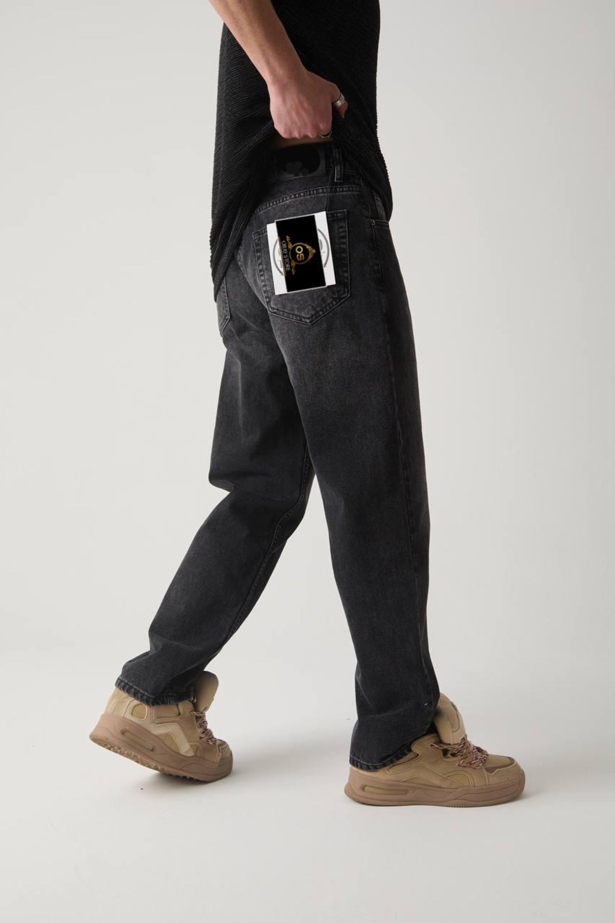 Eskitme Detay Baggy Pantolon