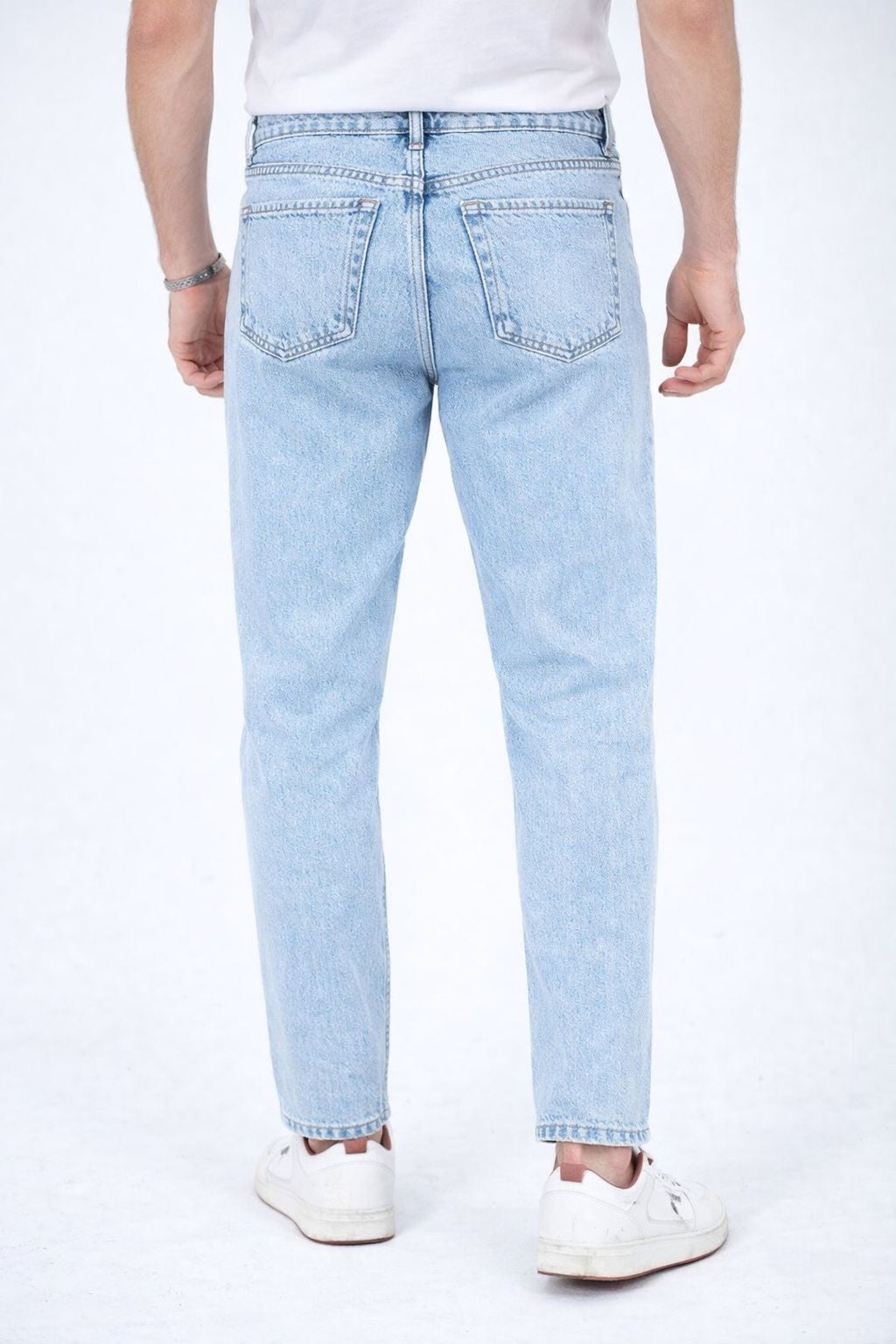 Erkek Rahat Kalıp Denim Pantolon Modern Kesim Günlük Şık Basic Kot