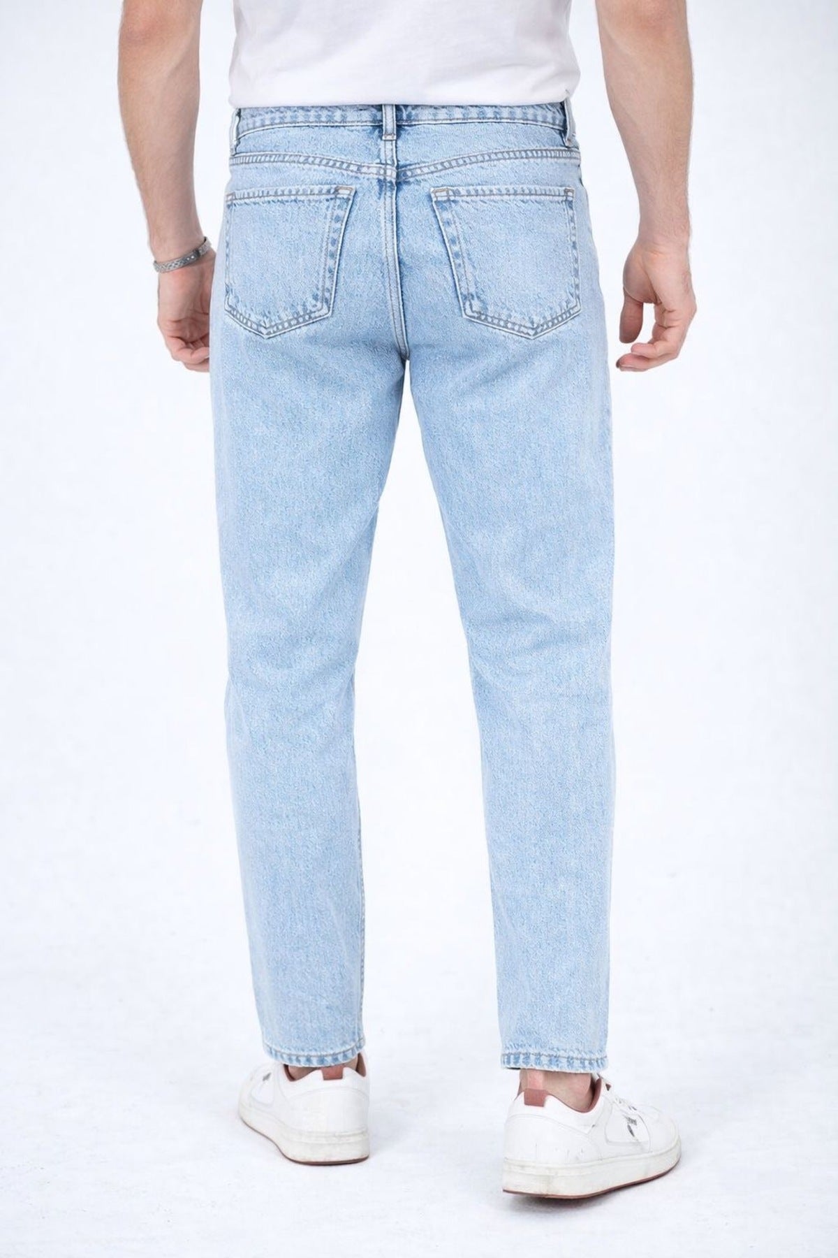 Erkek Rahat Kalıp Denim Pantolon Modern Kesim Günlük Şık Basic Kot