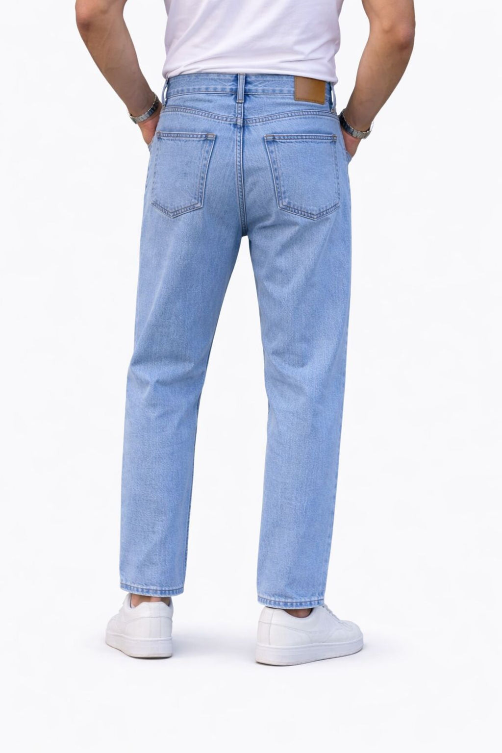 Erkek Açık Mavi Boyfriend Pantolon