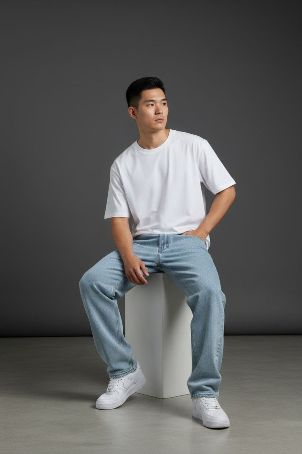 Erkek Yazlık Premium Baggy Fit Geniş Kesim Denim Kot Pantolon