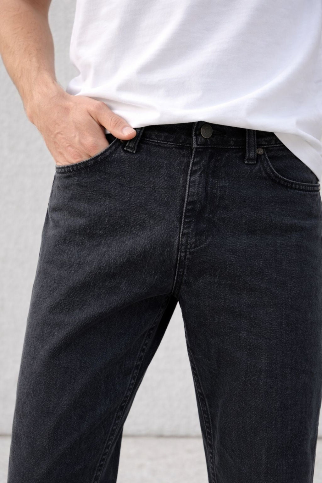 Erkek Rahat Kalıp Jean Pantolon Günlük Modern Kesim Denim Kot Pantolon