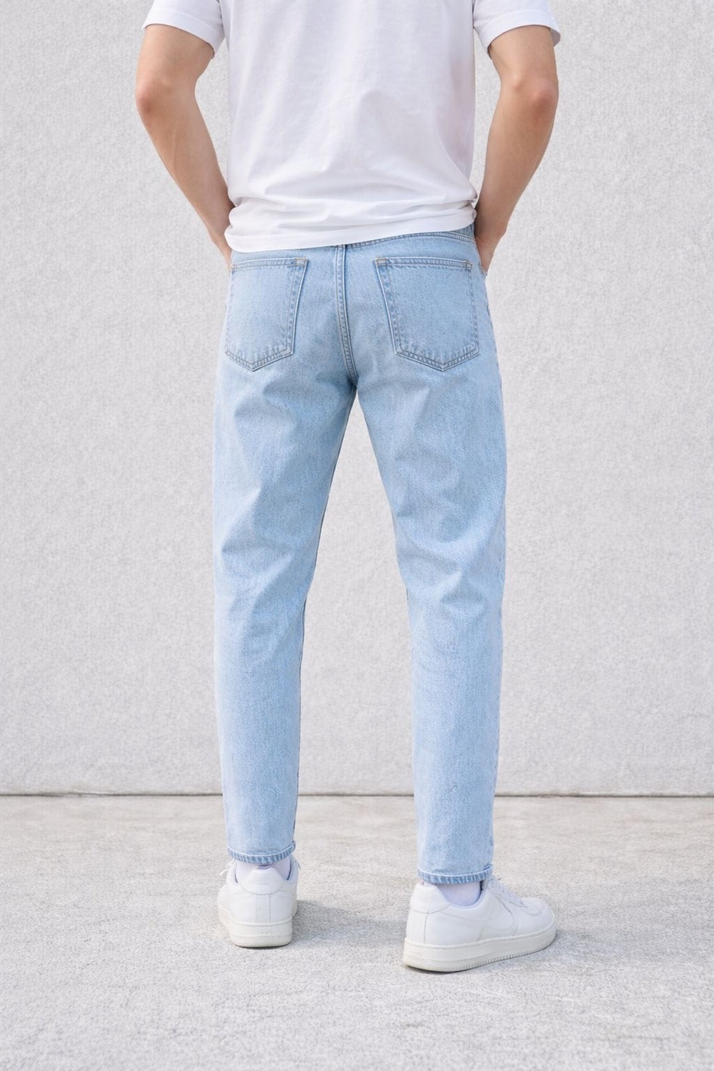 Erkek Rahat Kalıp Jean Pantolon Günlük Modern Kesim Denim Kot Pantolon