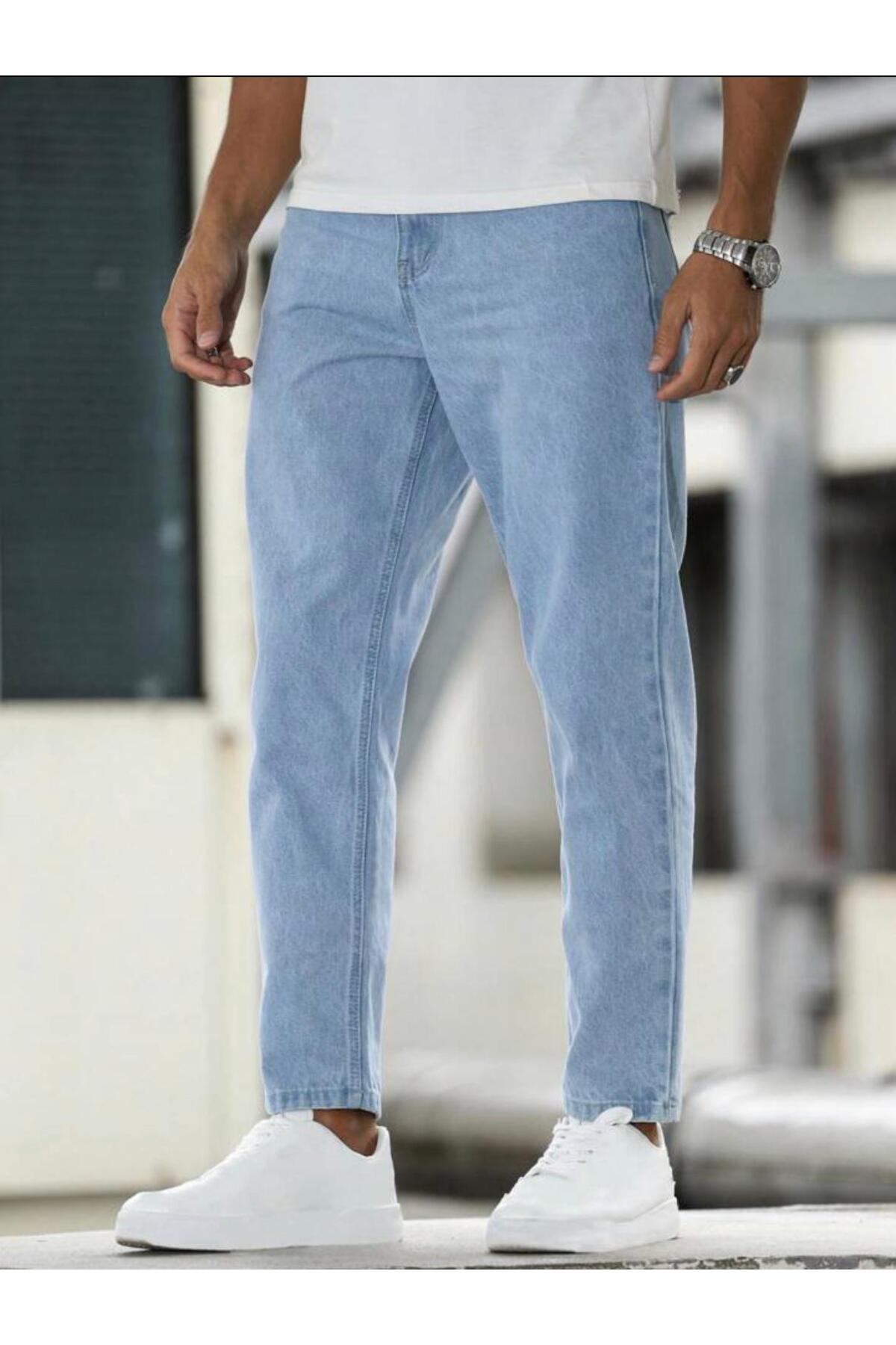 Erkek Bilek Boy Boyfriend Kalıp Jean Kot Pantolon