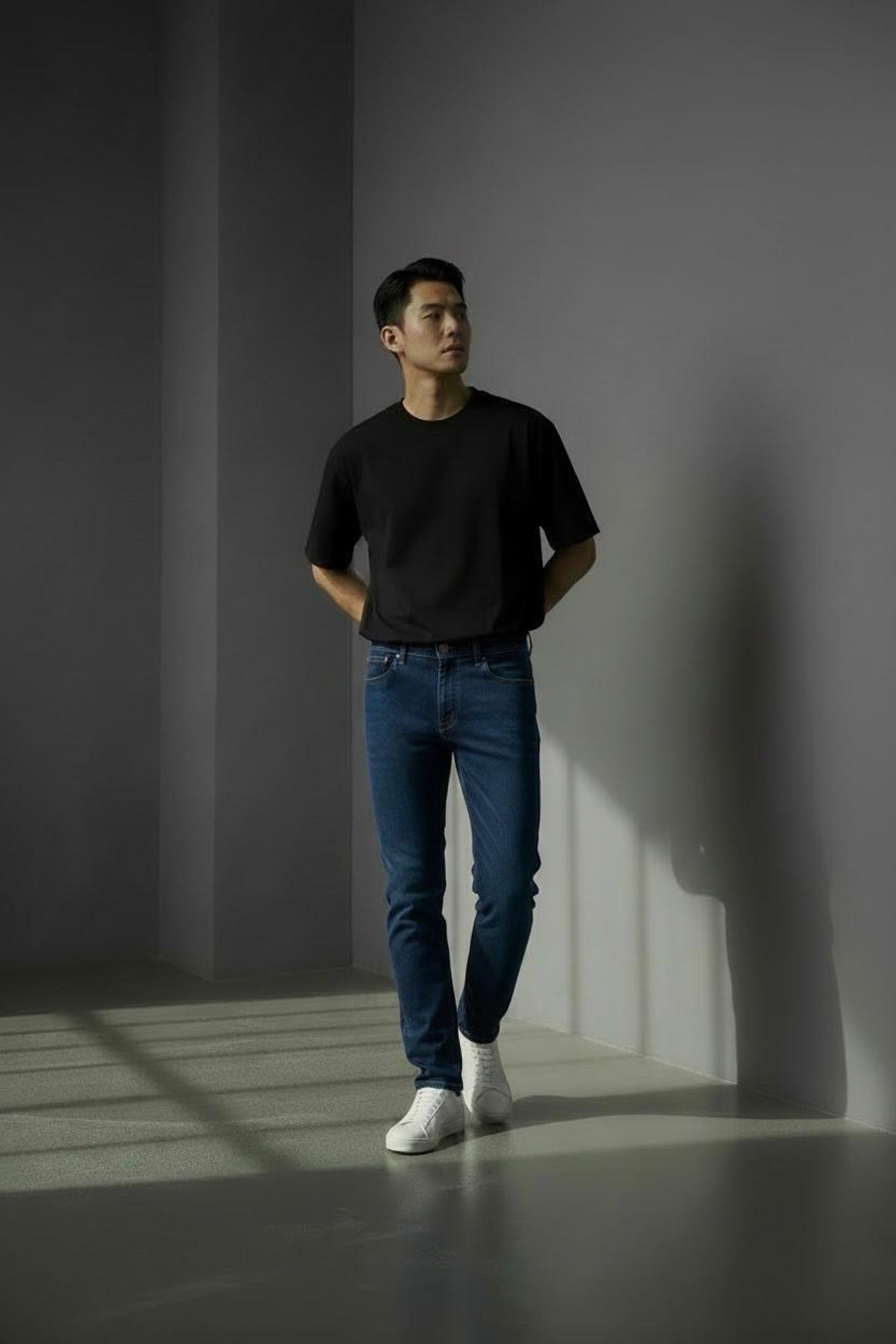 Erkek Regular Boru Paça Likralı Denim Jeans Kot Pantolon