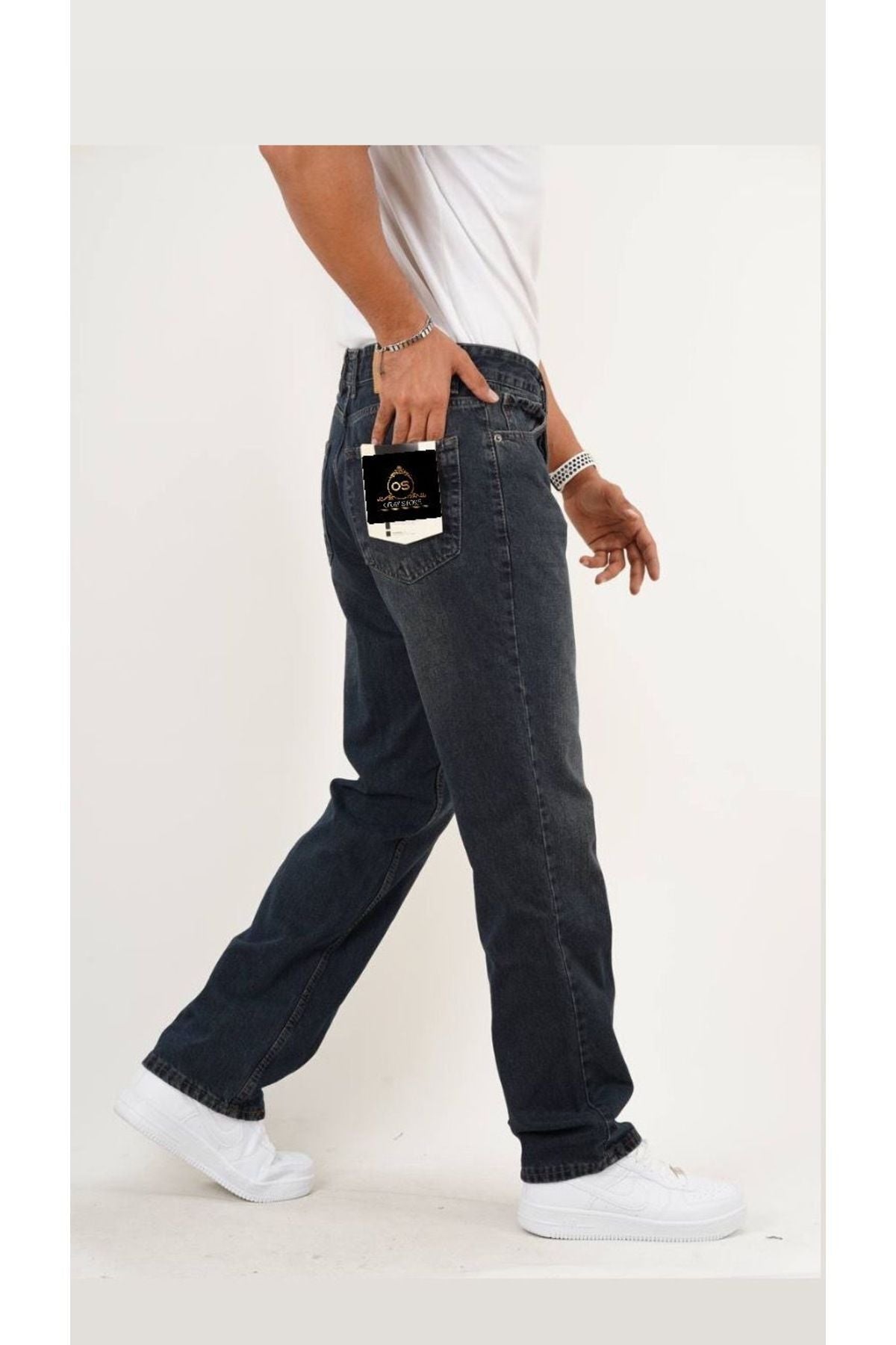Vintage Taşlamalı Baggy Pantolon