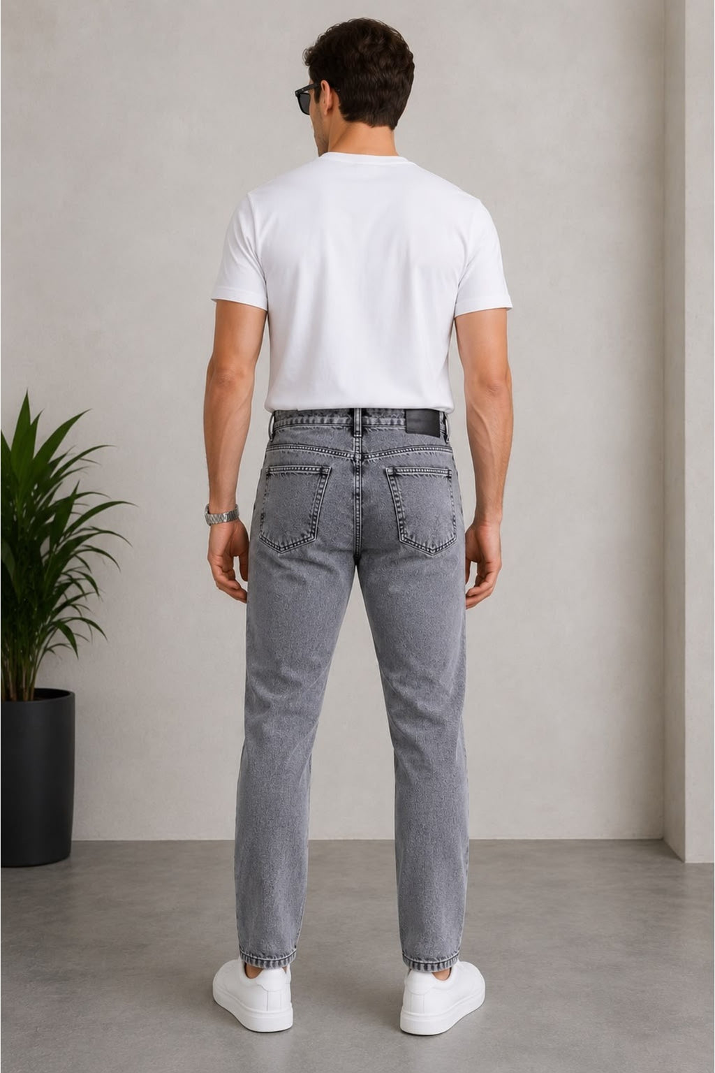 Erkek Yazlık Boyfriend Fit Jean Pantolon Rahat Kesim Denim Pantolon Günlük ve Sokak Stiline Uygun