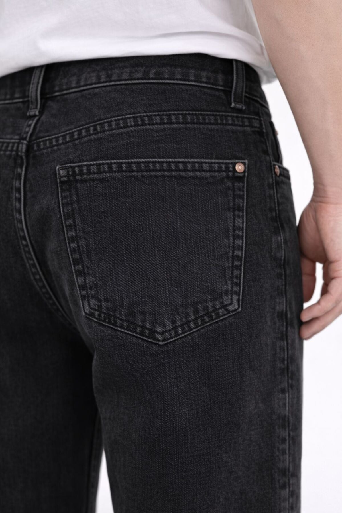 Erkek Siyah Baggy Bol Kalıp Kot Pantolon