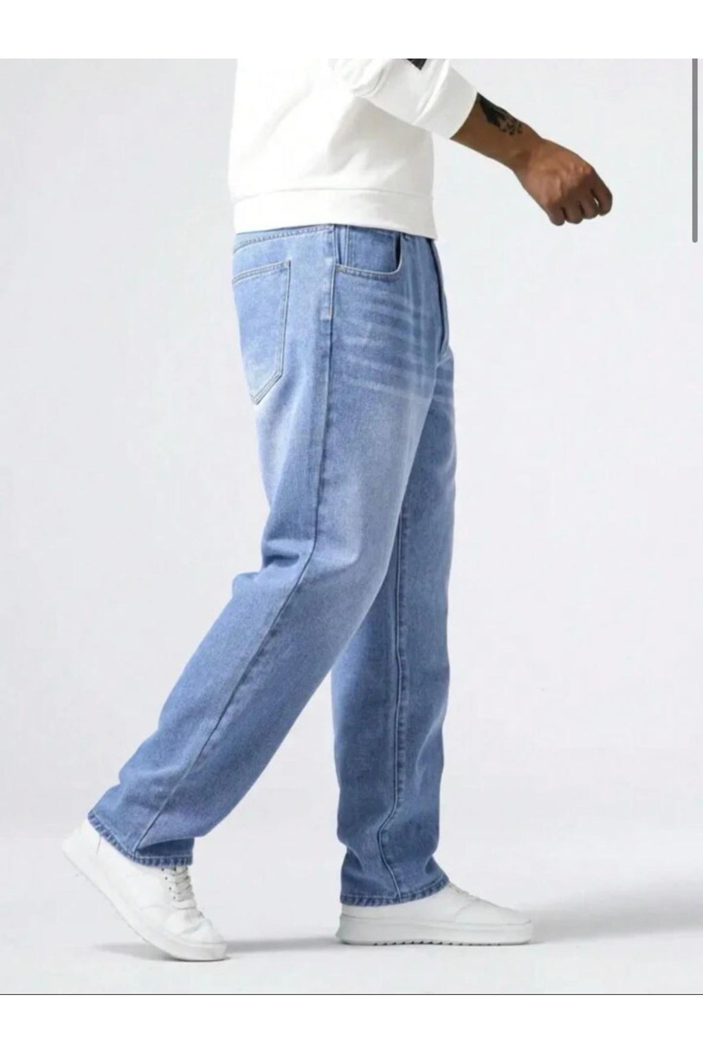 Erkek Bol Paça Rahat Kalıp Kot Pantolon Jean