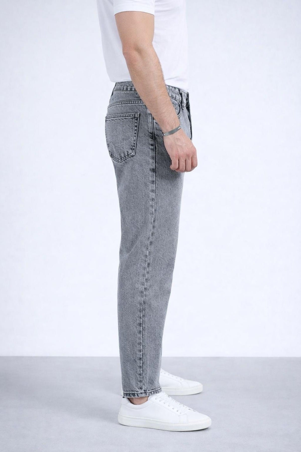 Erkek Rahat Kalıp Denim Pantolon Modern Kesim Günlük Şık Basic Kot
