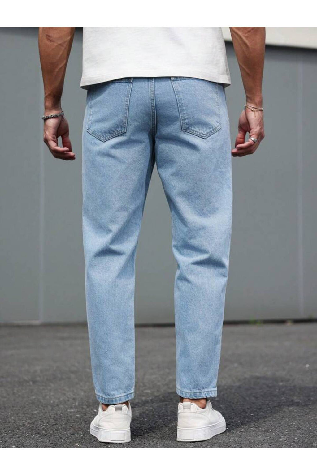 Erkek Boyfriend Jean Pantolon Günlük Rahat Bol Kalıp Denim Kot Salaş Tarz