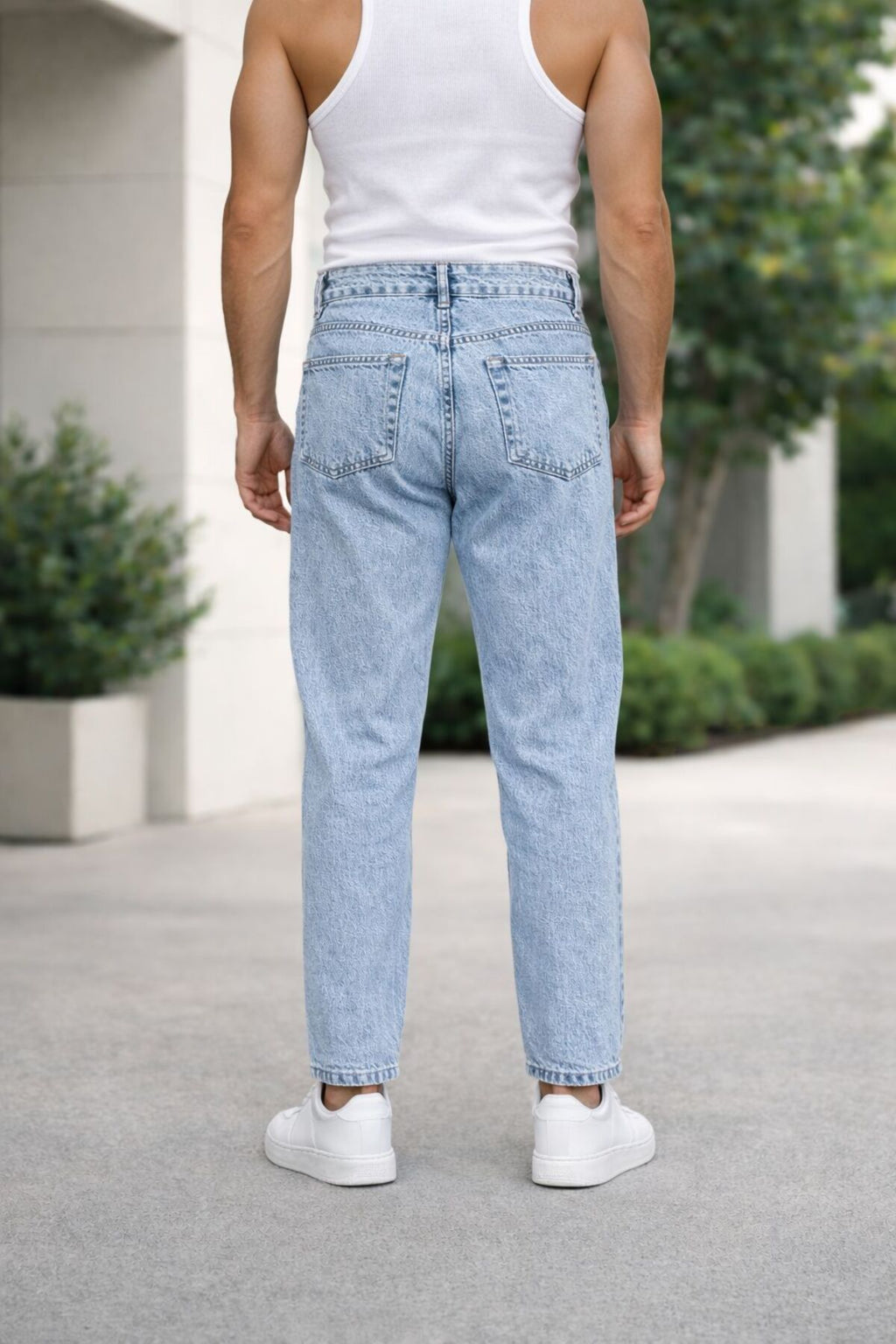 Erkek Rahat Kalıp Kot Pantolon Modern Kesim Günlük Şık Basic Denim