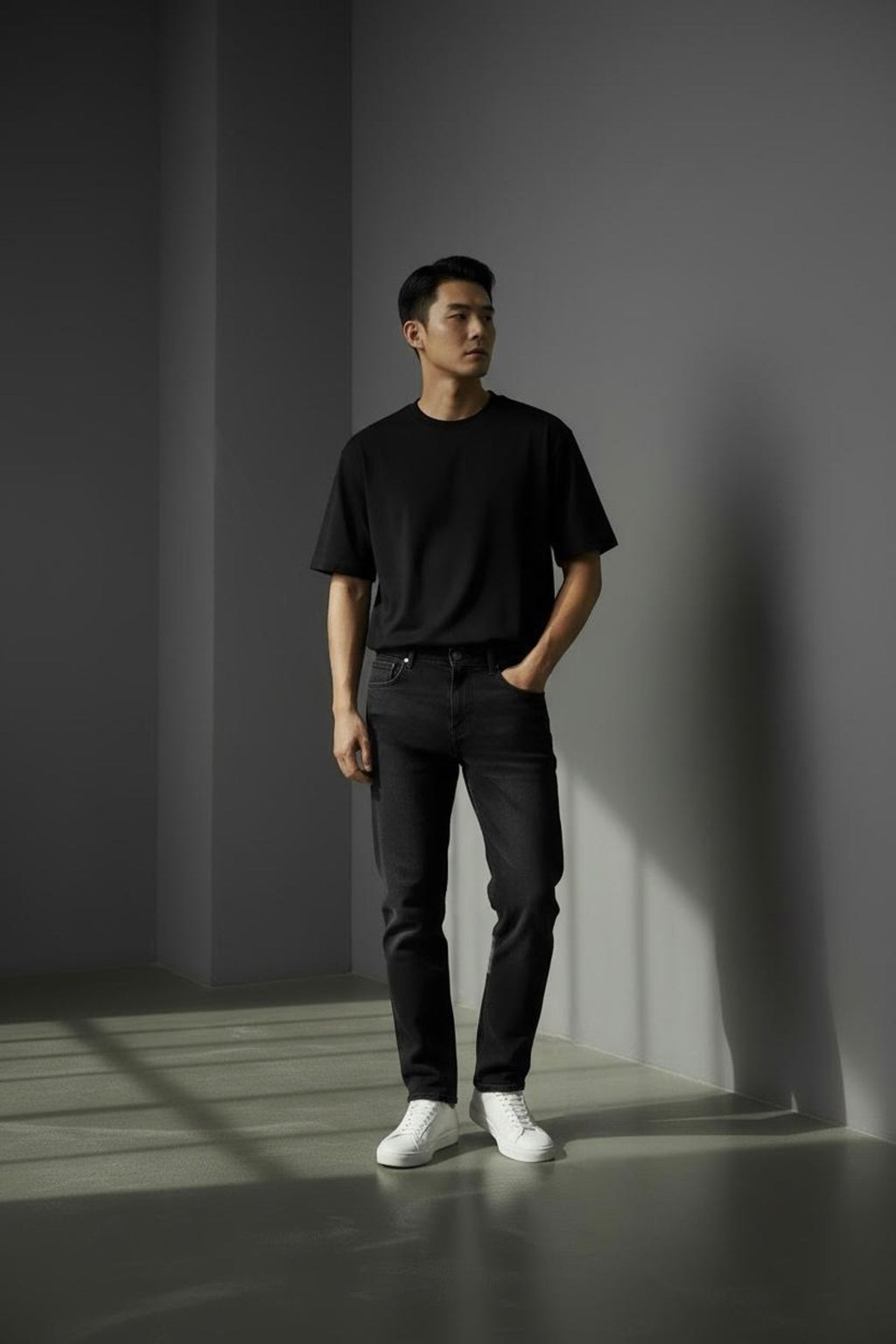 Erkek Regular Boru Paça Likralı Denim Jeans Kot Pantolon
