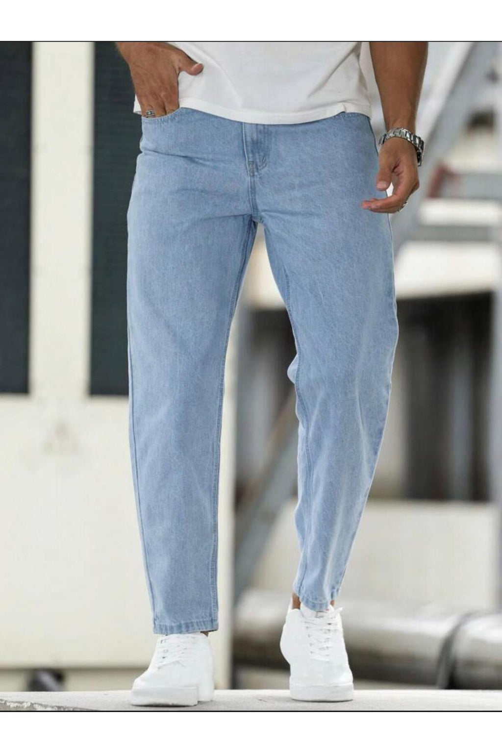 Erkek Bilek Boy Boyfriend Kalıp Jean Kot Pantolon