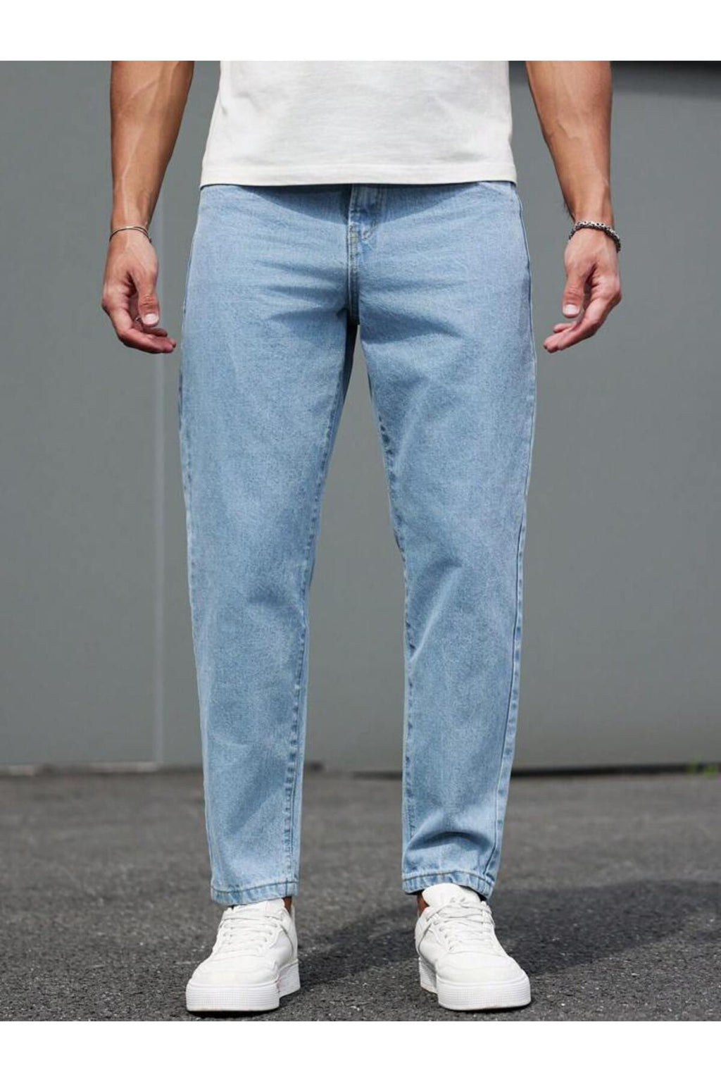 Erkek Boyfriend Jean Pantolon Günlük Rahat Bol Kalıp Denim Kot Salaş Tarz