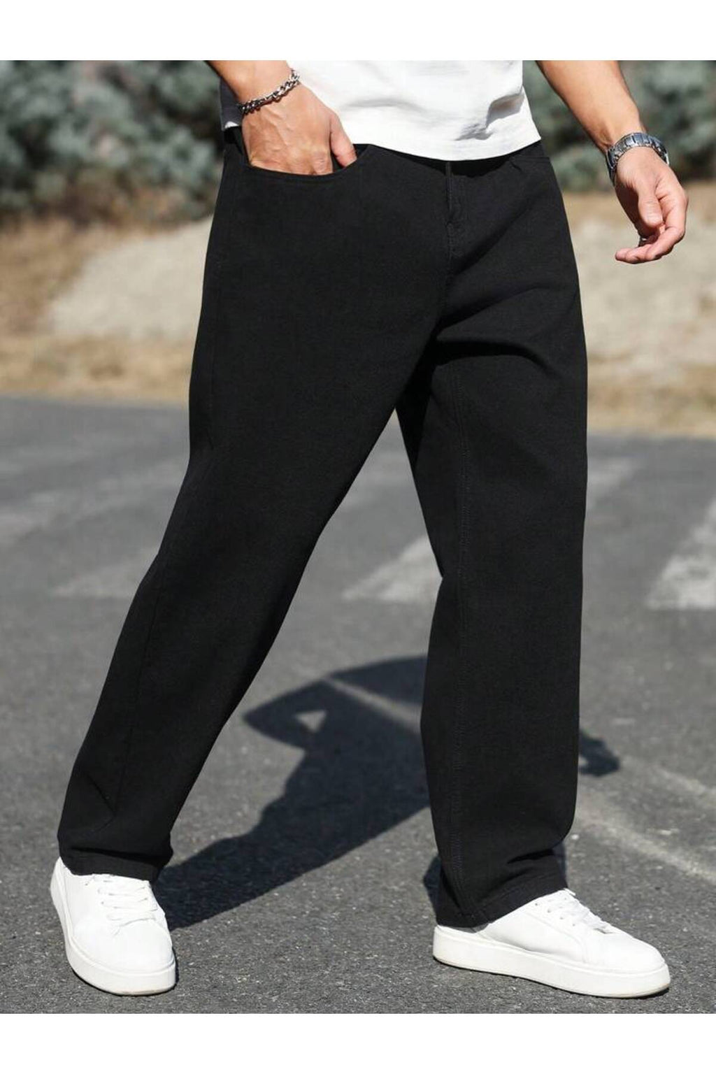 Erkek Yeni Sezon Baggy Fit Bol Kalıp Kot Pantolon