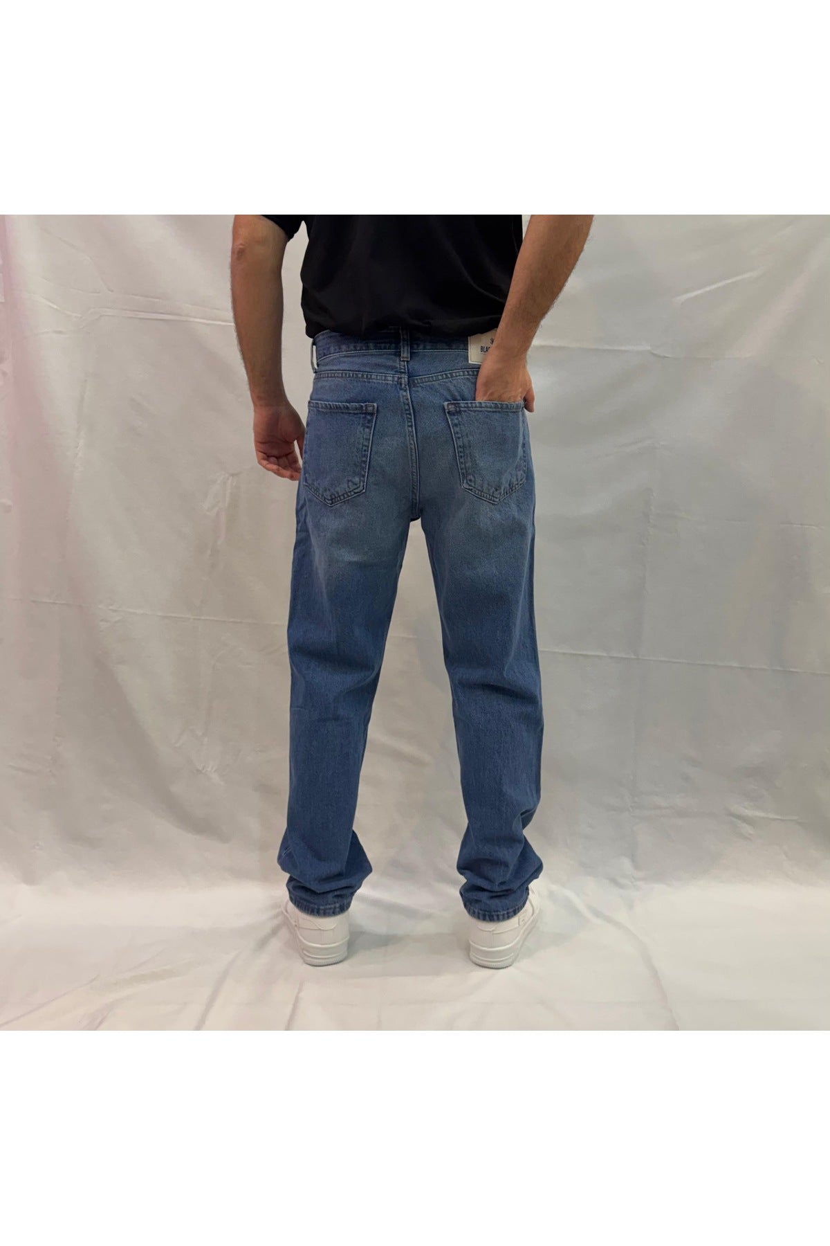 Erkek Baggy Bol Kesim Kot Pantolon