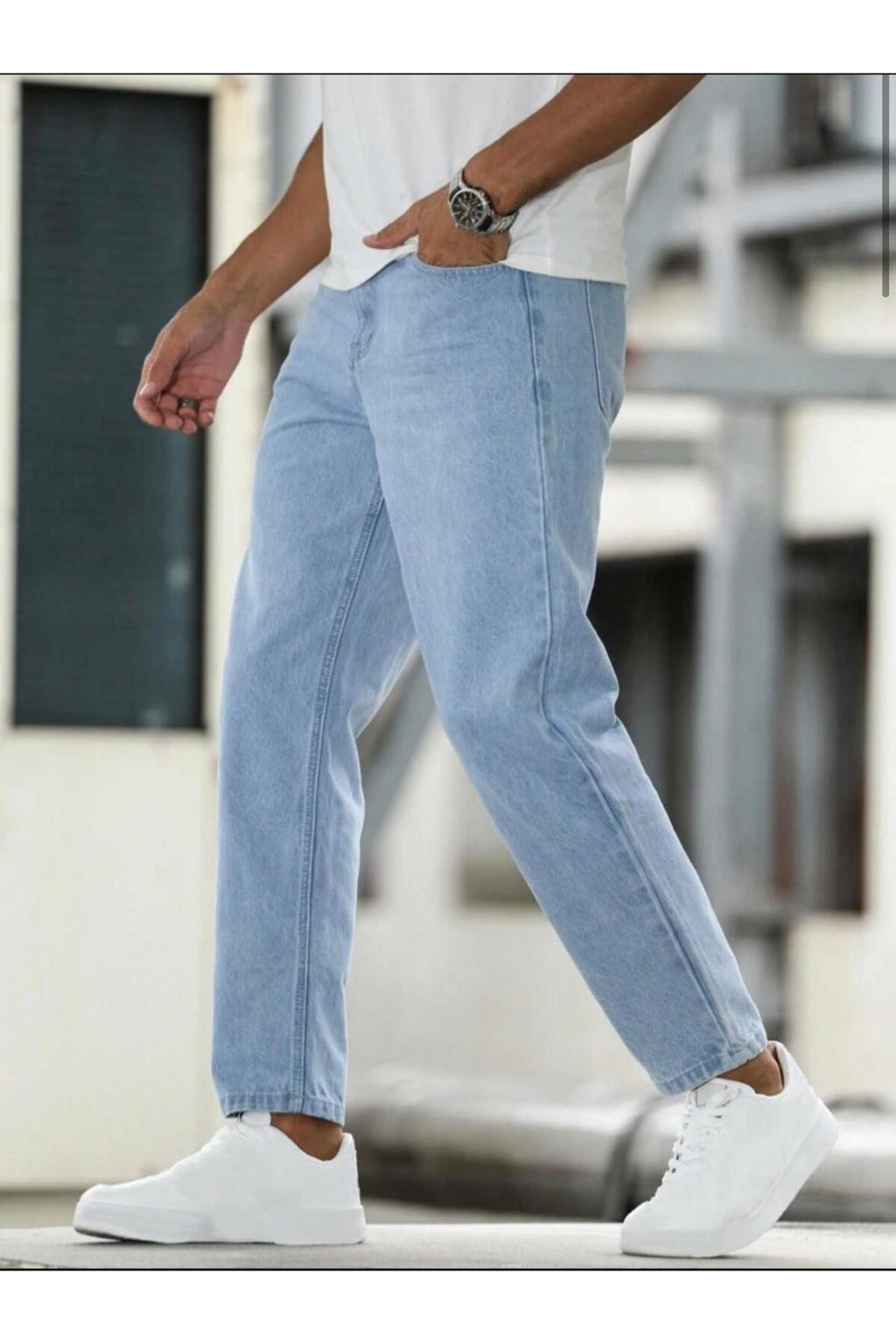 Erkek Bilek Boy Boyfriend Kalıp Jean Kot Pantolon