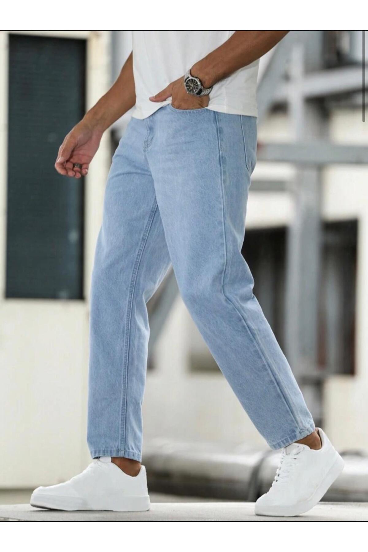 Erkek Bilek Boy Boyfriend Kalıp Jean Kot Pantolon