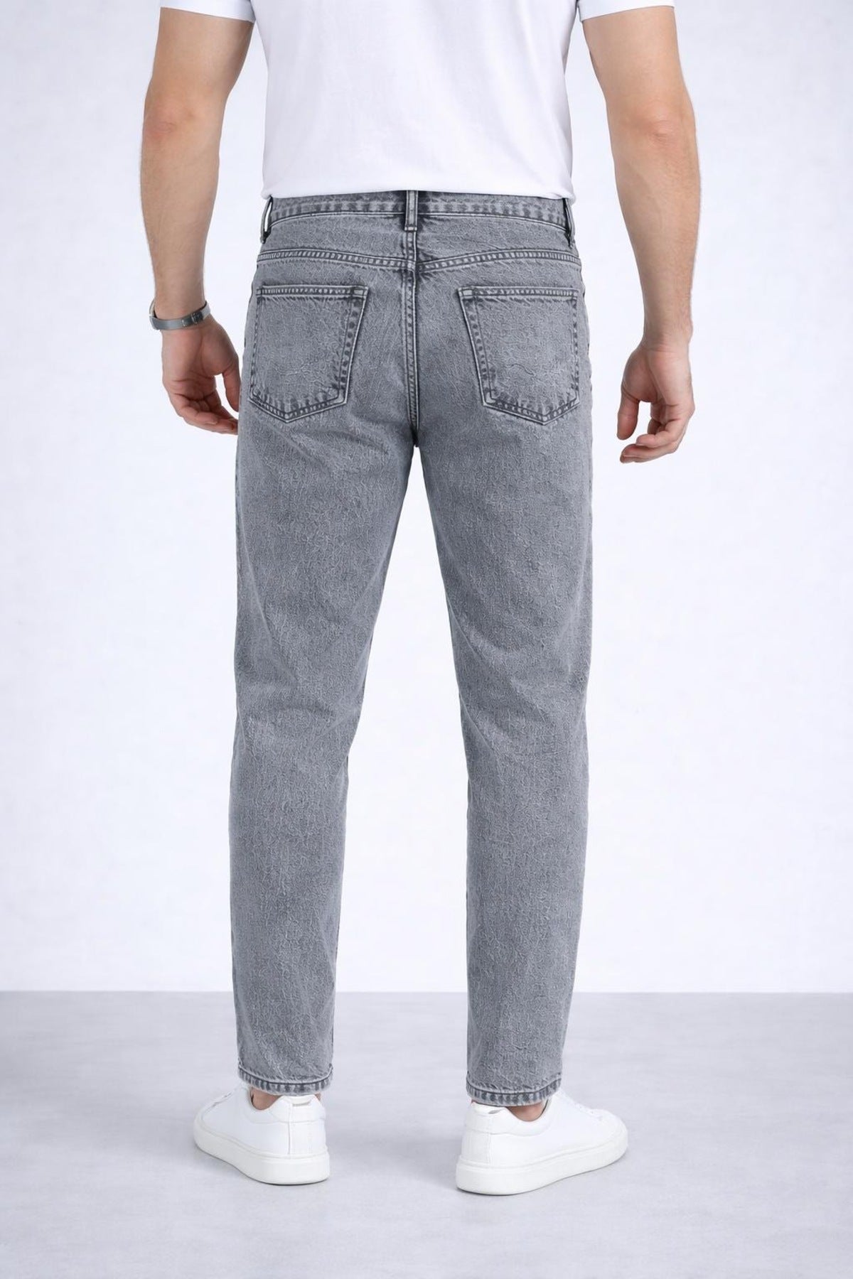Erkek Rahat Kalıp Denim Pantolon Modern Kesim Günlük Şık Basic Kot