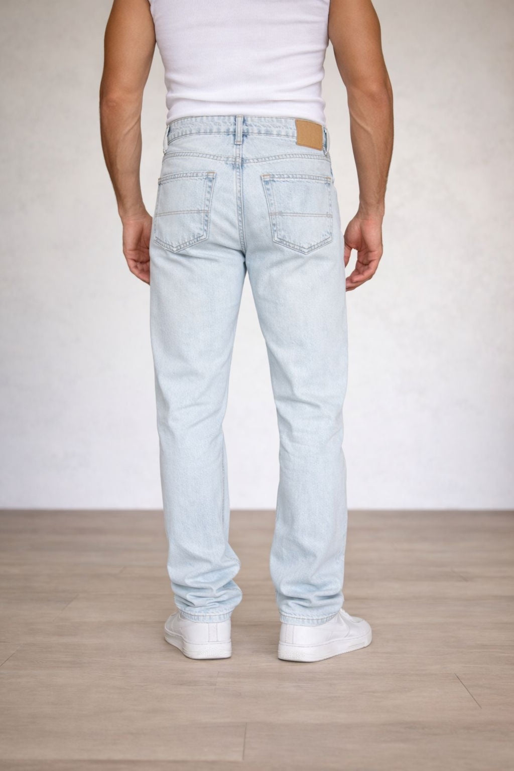 Erkek Rahat Kalıp Denim Pantolon Düz Kesim Günlük Şık Basic Modern Jean