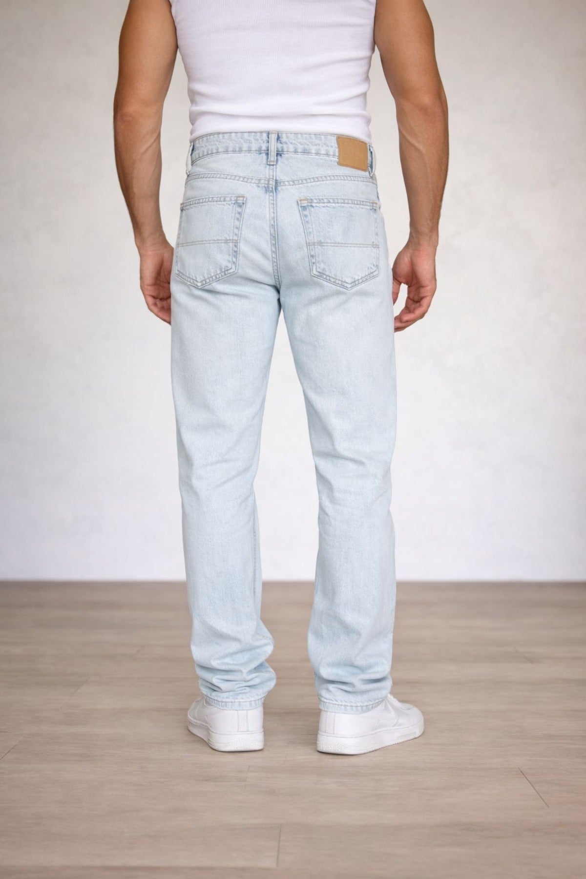 Erkek Rahat Kalıp Denim Pantolon Düz Kesim Günlük Şık Basic Modern Jean