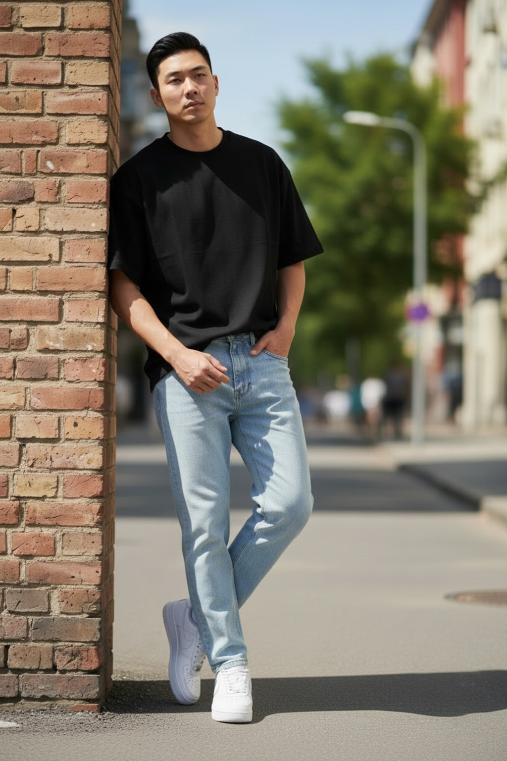 Erkek Yazlık Boyfriend Fit Jean Pantolon Rahat Kesim Denim Pantolon Günlük ve Sokak Stiline Uygun