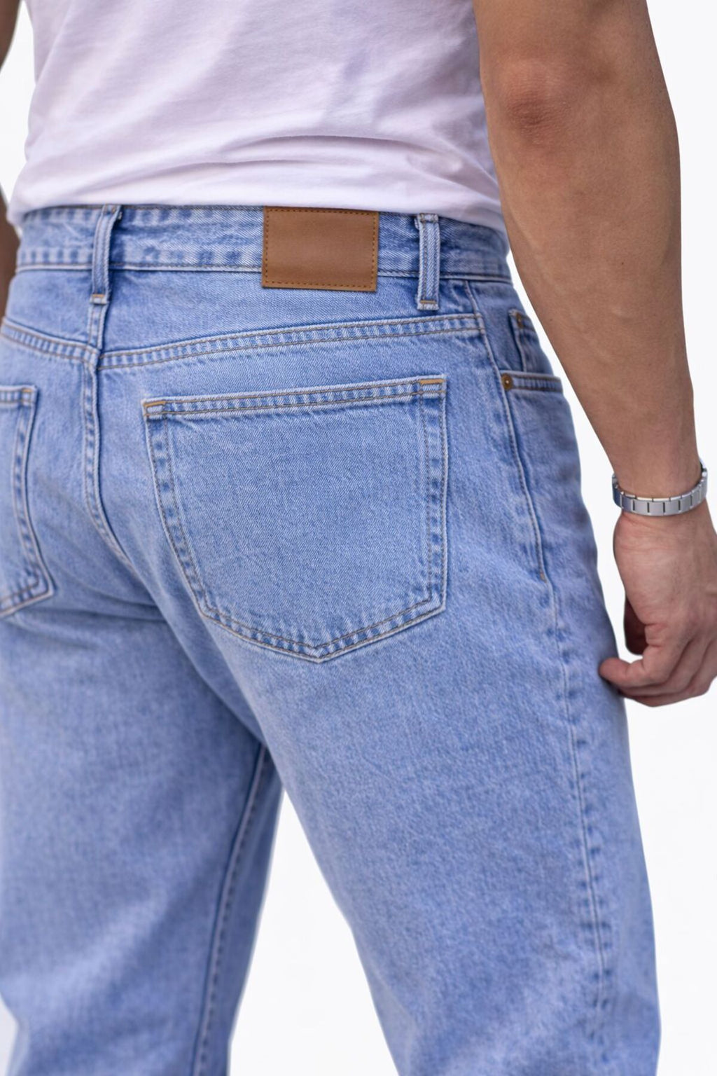 Erkek Açık Mavi Boyfriend Pantolon