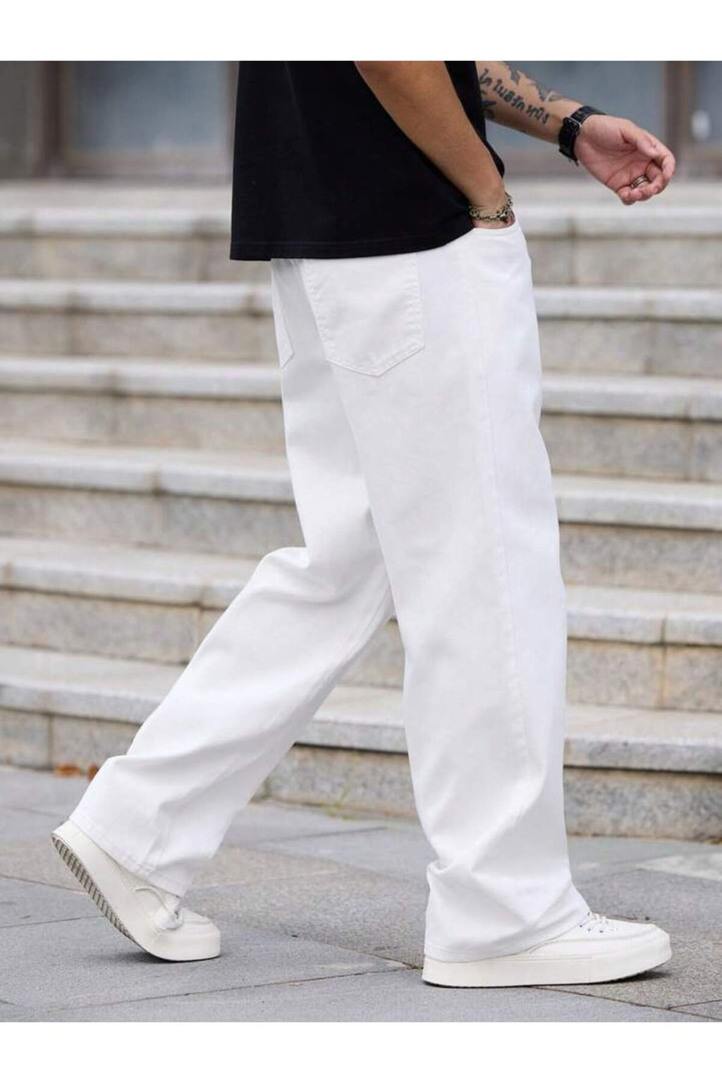 Erkek Yeni Sezon Baggy Fit Bol Kalıp Kot Pantolon