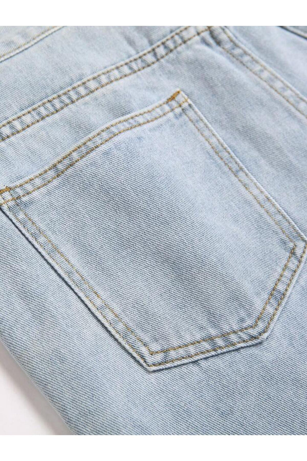 Erkek Straight Fit Jean Pantolon Vintage Yıkamalı Rahat Kalıp Günlük Denim