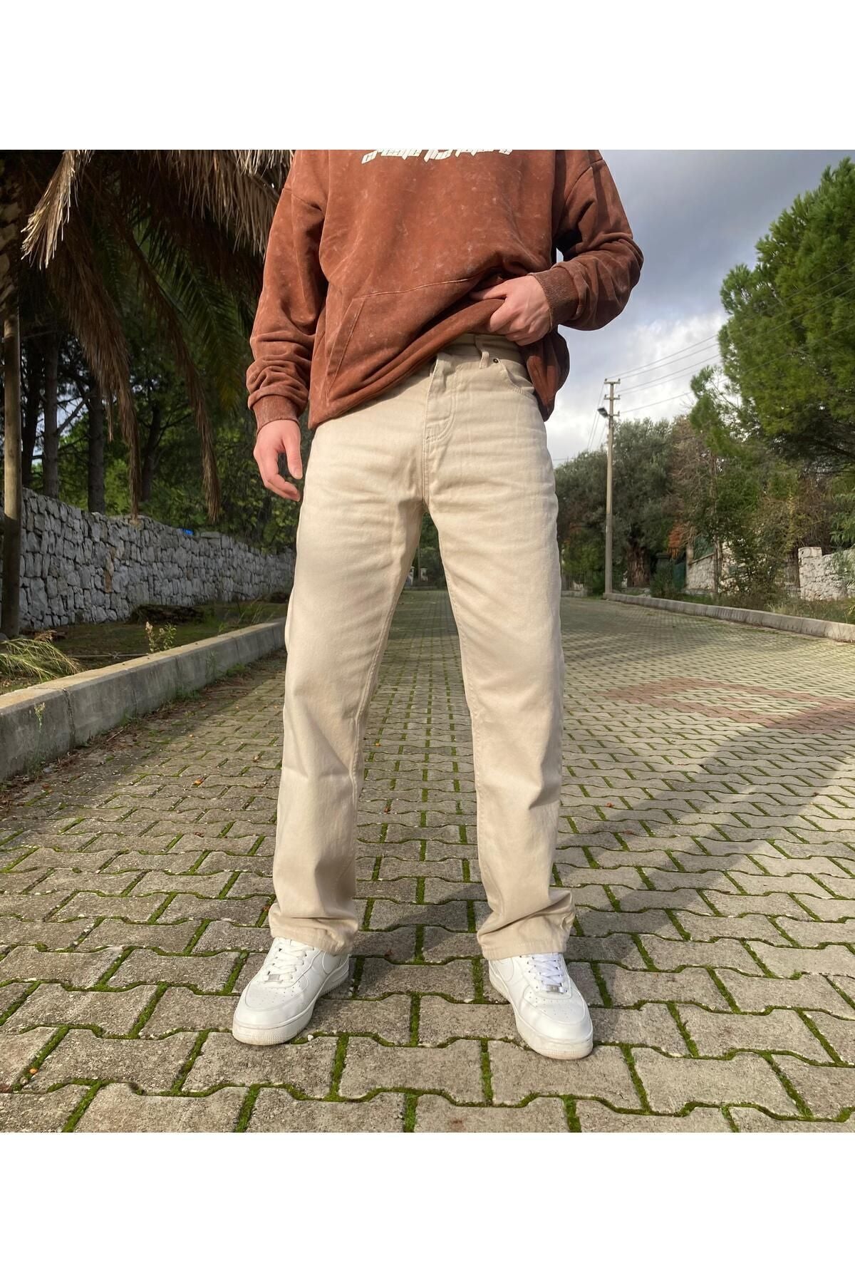 Taş Rengi Baggy Pantolon