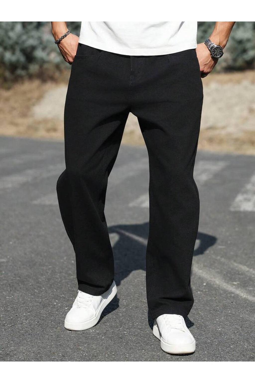 Erkek Yeni Sezon Baggy Fit Bol Kalıp Kot Pantolon