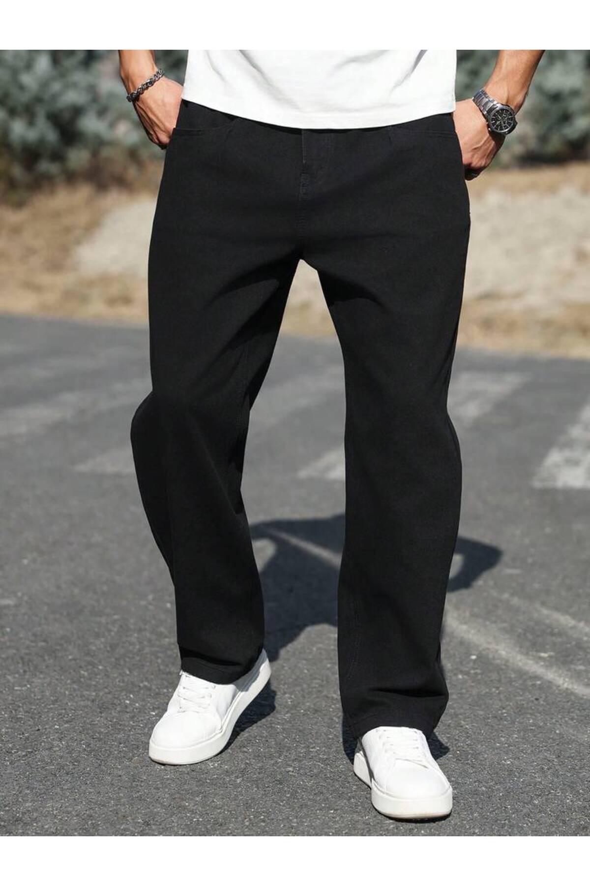 Erkek Yeni Sezon Baggy Fit Bol Kalıp Kot Pantolon