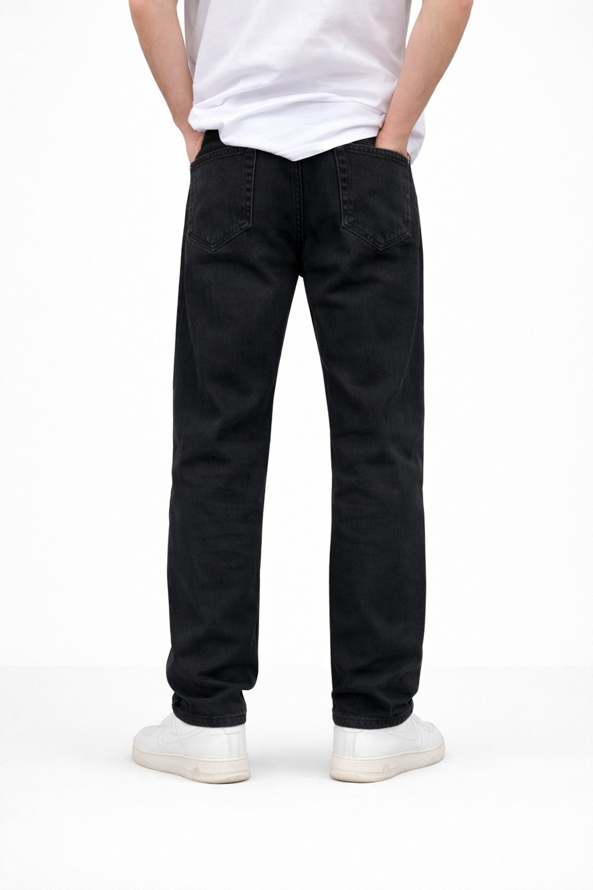 Erkek Yıkamalı Siyah Baggy Pantolon
