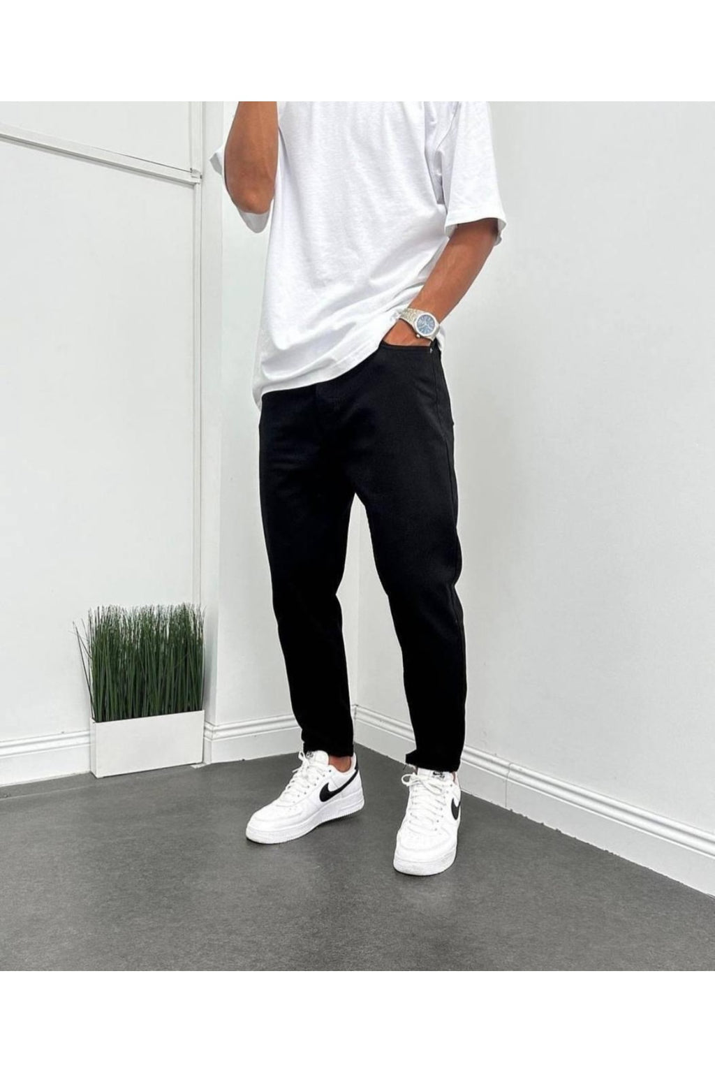Siyah Boyfriend Pantolon