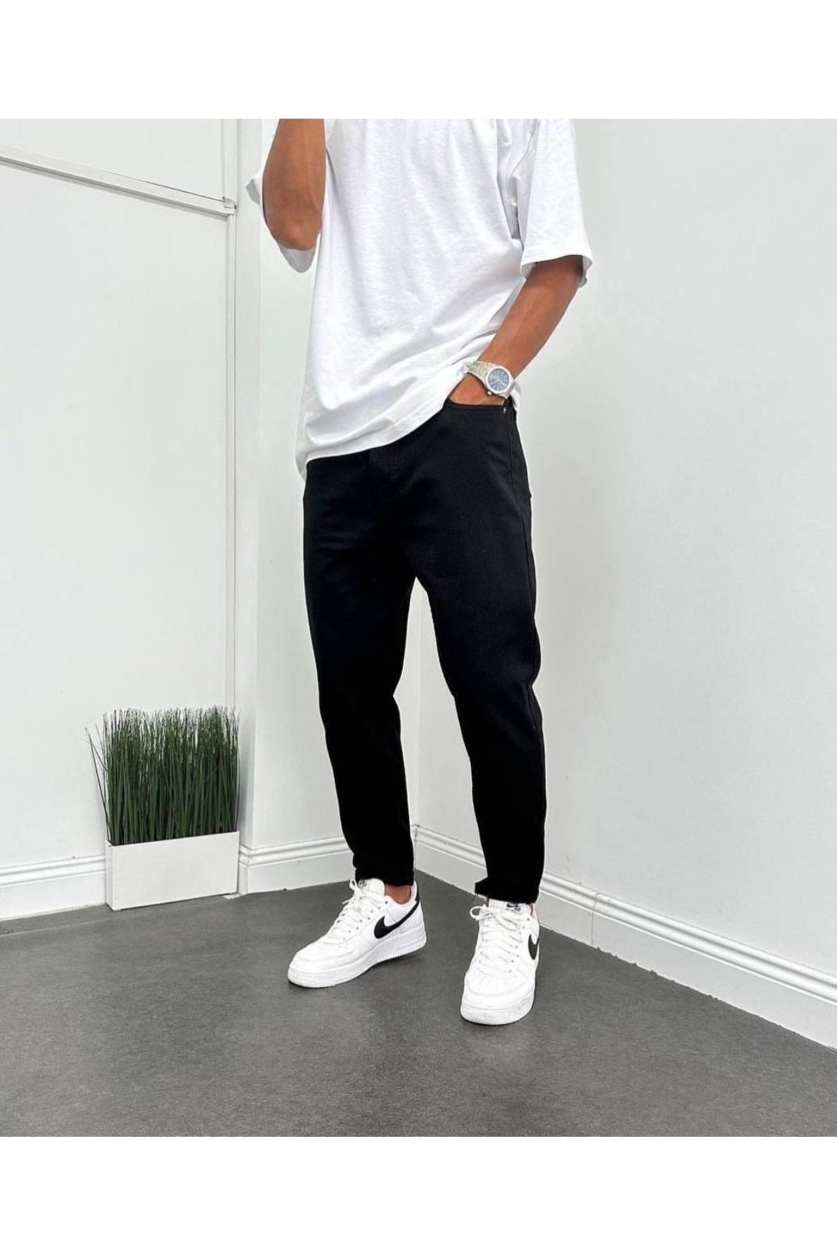 Siyah Boyfriend Pantolon