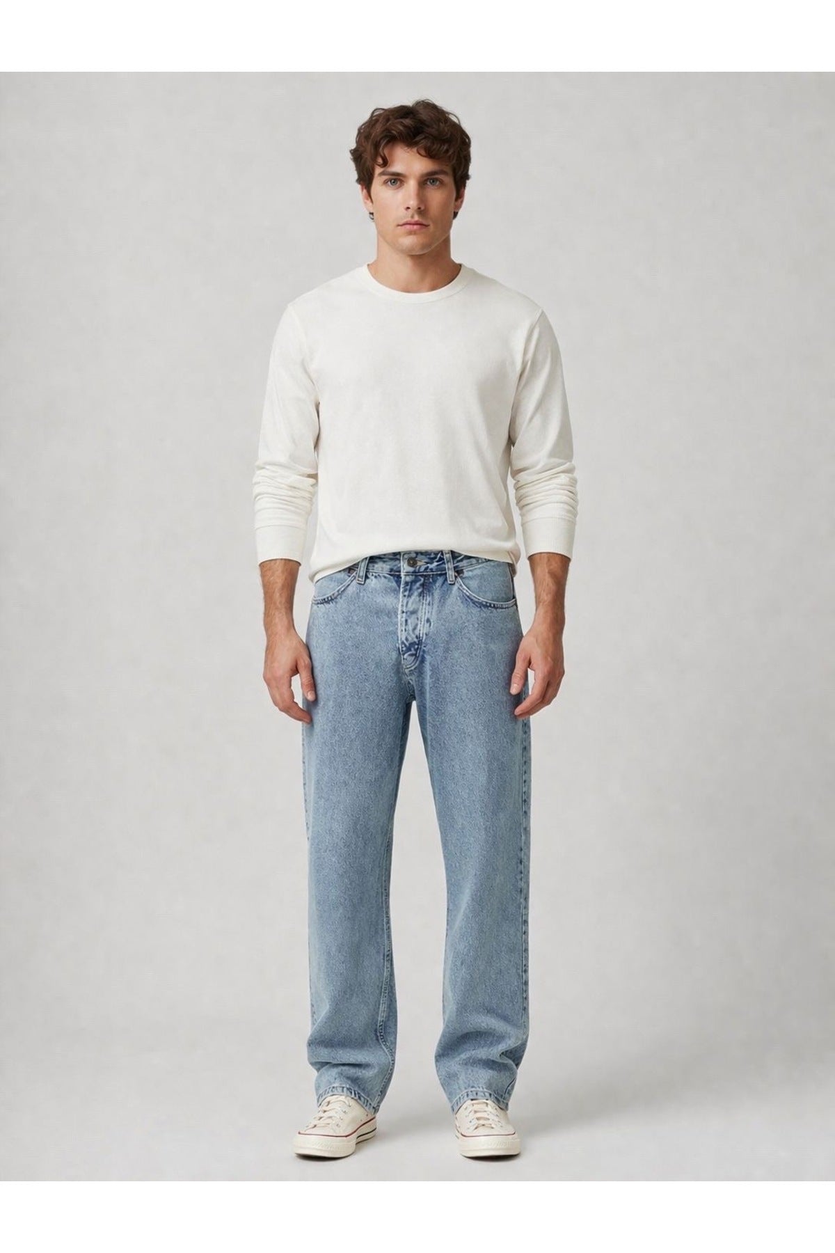 Erkek Premium Denim Relaxed Fit Klasik Kesim Jean Pantolon