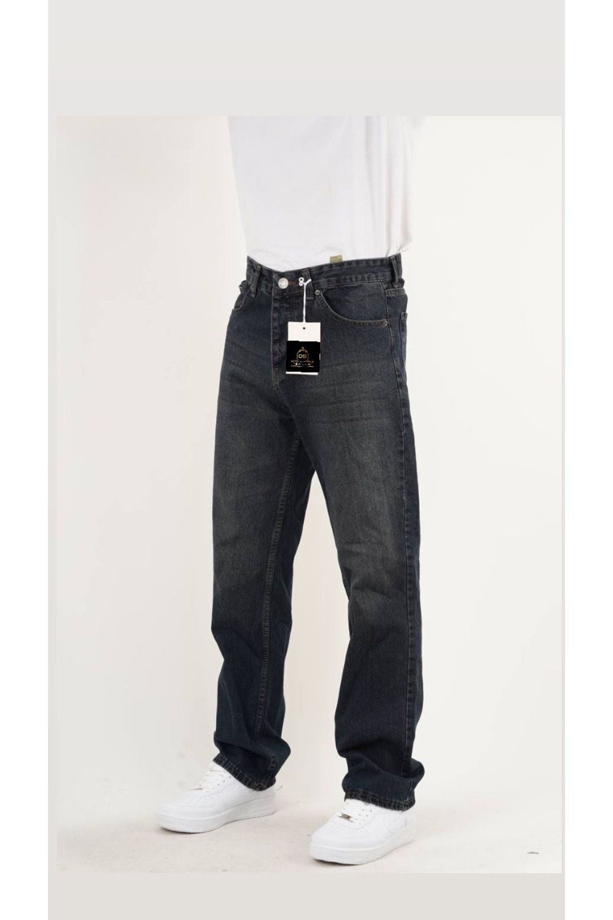 Vintage Taşlamalı Baggy Pantolon