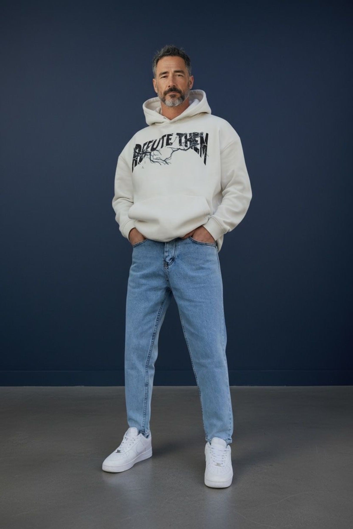 Erkek Yazlık Açık Mavi Relax Fit Denim Pantolon Rahat Kalıp Günlük Şık Modern Kot