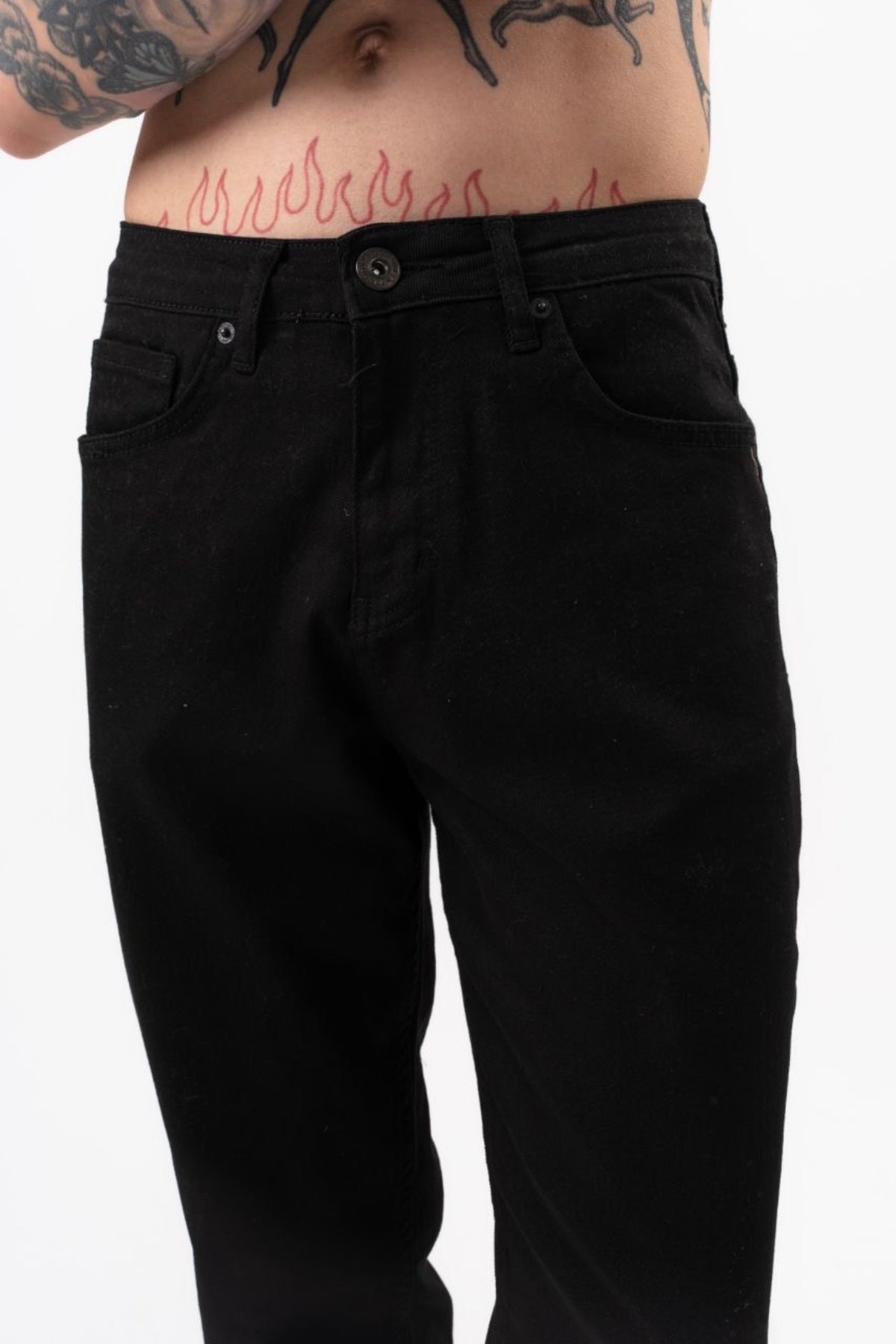 Siyah Boyfriend Kalıp Jeans