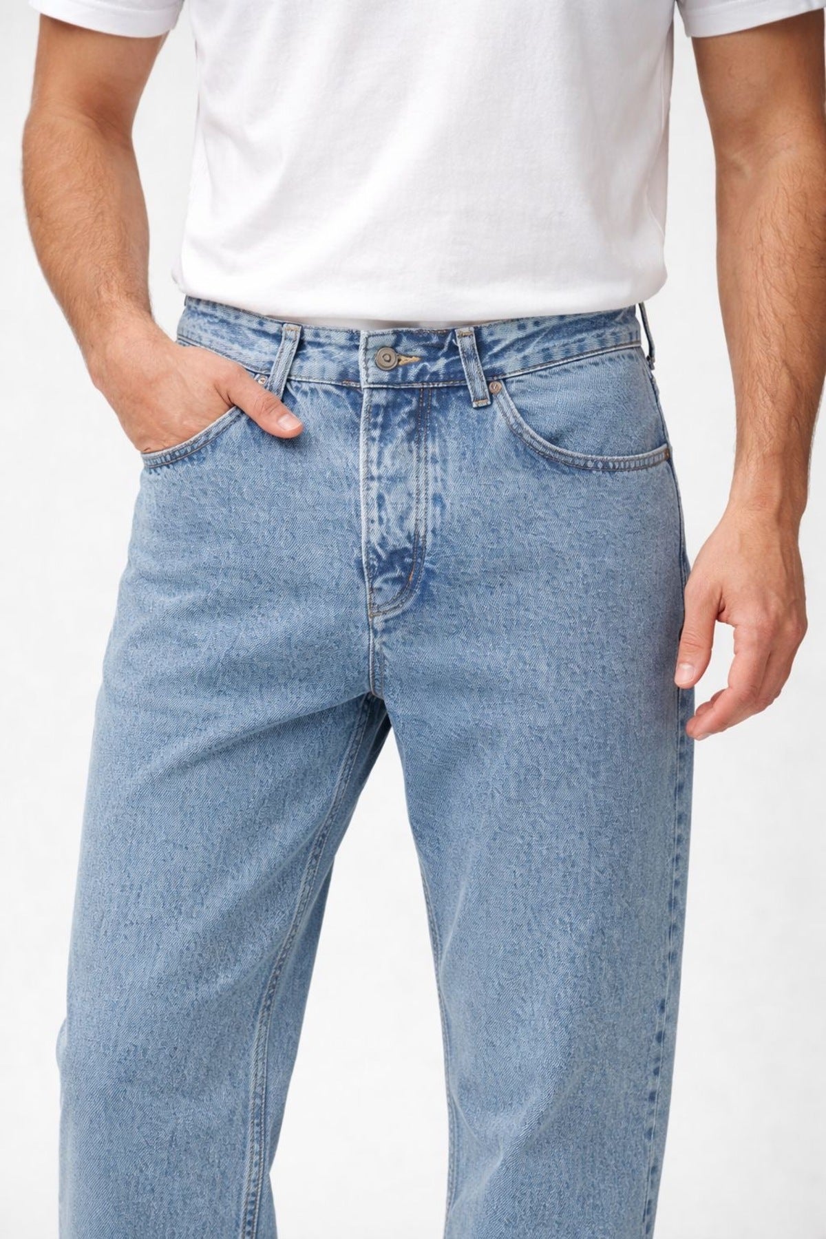 Erkek Premium Denim Relaxed Fit Klasik Kesim Jean Pantolon